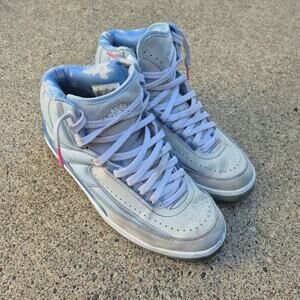 Jordan High-Top Sneakers - White and Blue